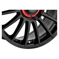 Литой колесный диск OZ Superturismo Evoluzione Gloss Black+Red Lettering 8,0x18 5x112 ET35 D75